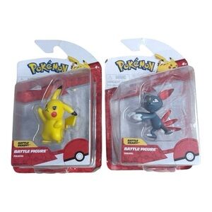 New Pokemon Pikachu and Sneasel Battle Figures Pokémon Figurines Toys Present